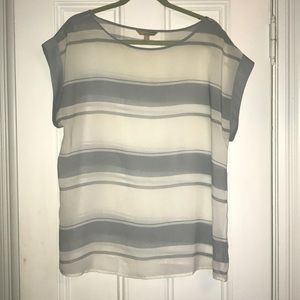 Sky blue/ white striped summer shirt